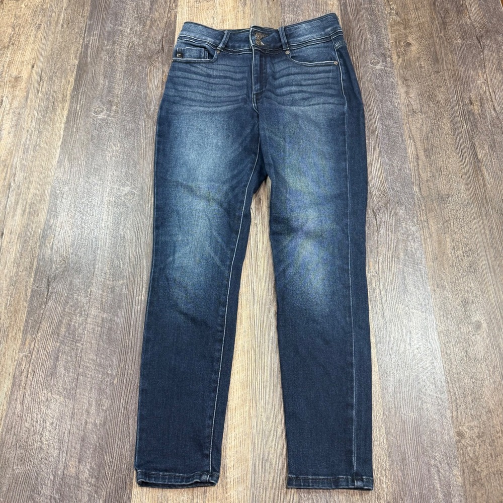 KanCan Skinny Jeans Women 9/28 Dark Wash High Rise Whiskered KC9239D Ankle